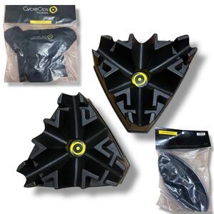 Set CycleOps Riser Tire Leveling Block Sweat Guard Bicycle Trainer